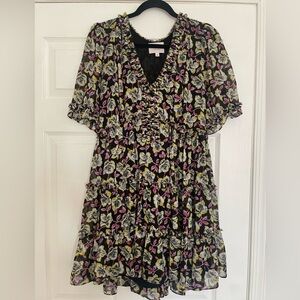 Cinq à Sept Black Floral Dress